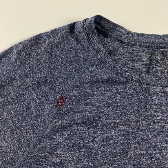 Rhone Reign Long Sleeve Shirt Men's Medium Gray Blue Heather Performance Workout - Picture 4 of 9
